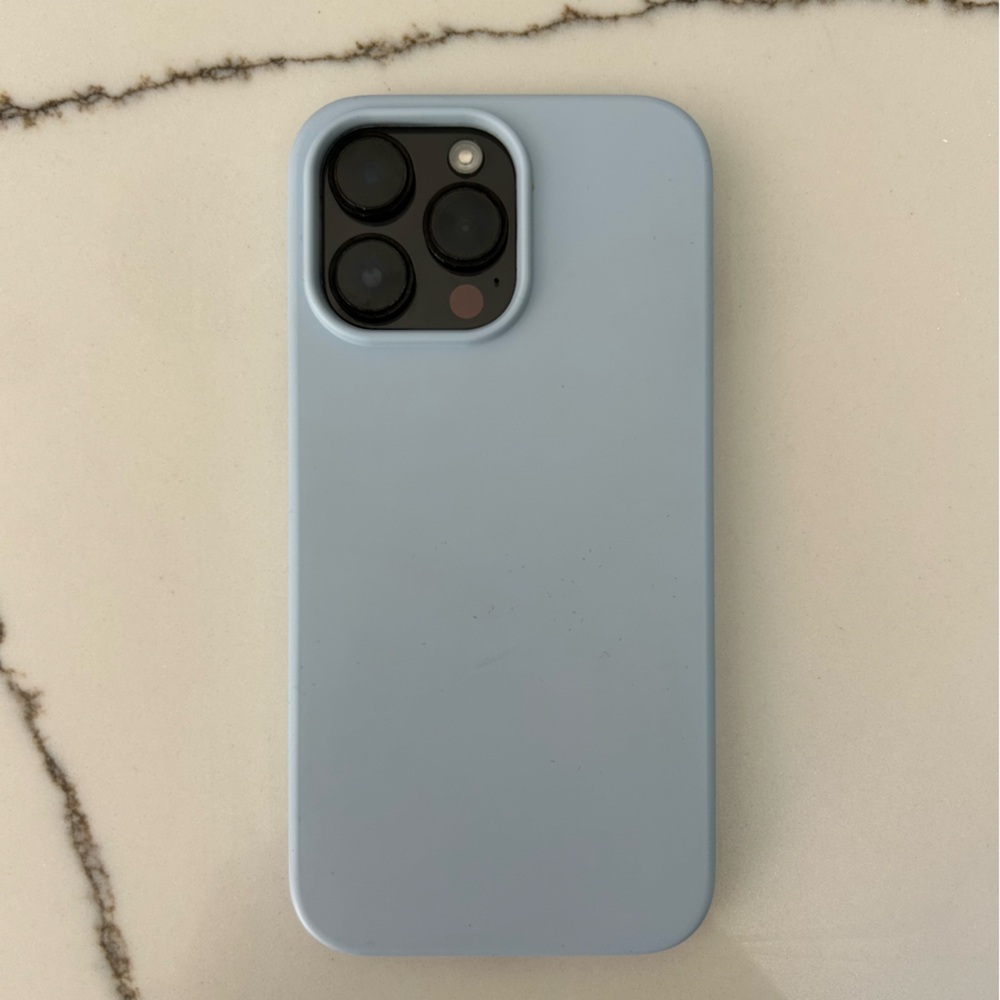 Otofly iPhone 14 Pro Max Light Blue Silicone Case